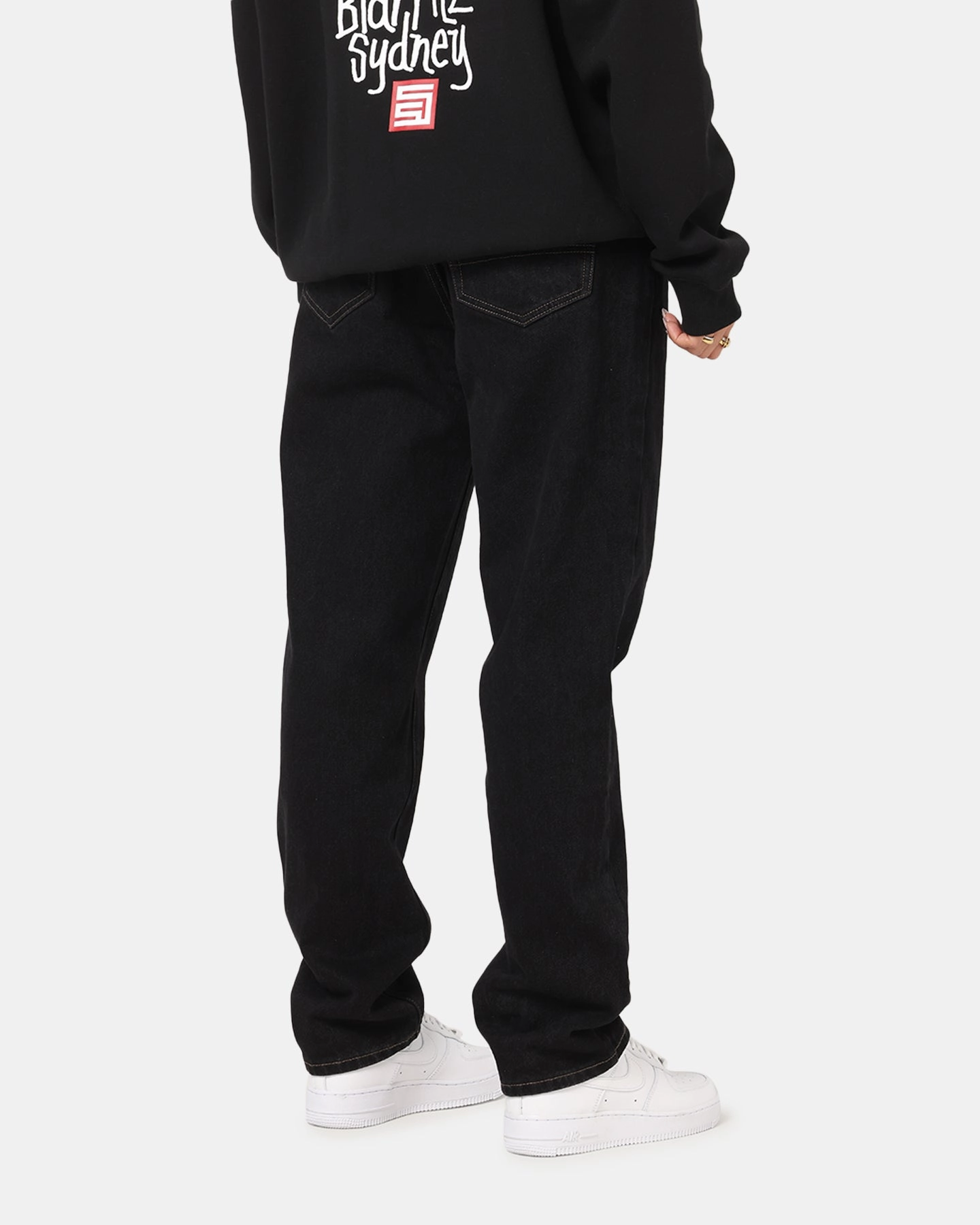 Couple Look Work Ready S Double Denim Standard Jeans Black Rinse