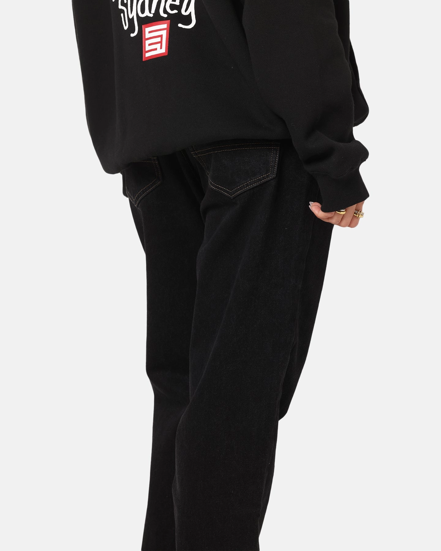 Modern Couple Look Light Outfit S Double Denim Standard Jeans Black Rinse