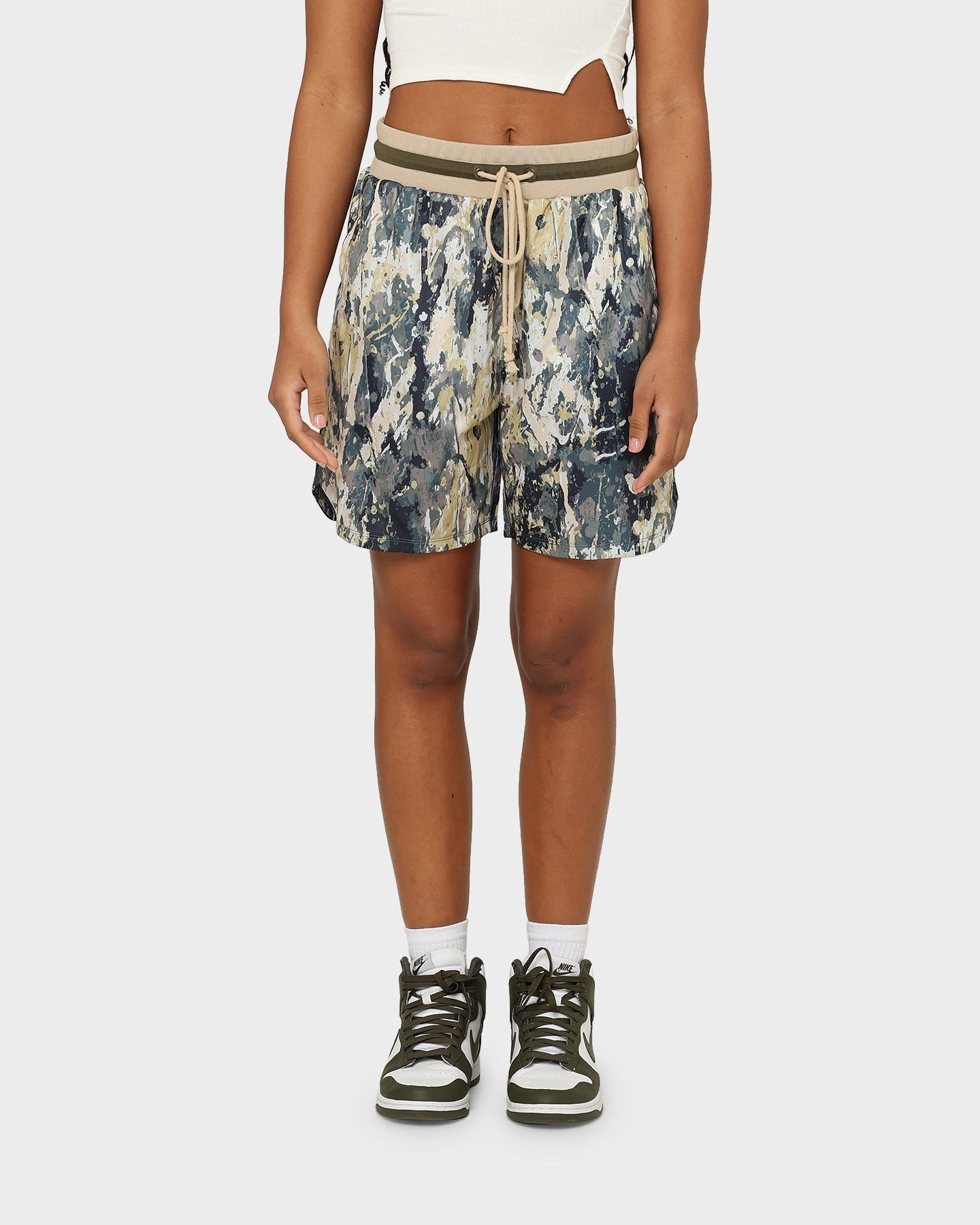 Sustainable Carre Splatter Ball Shorts Multi-coloured