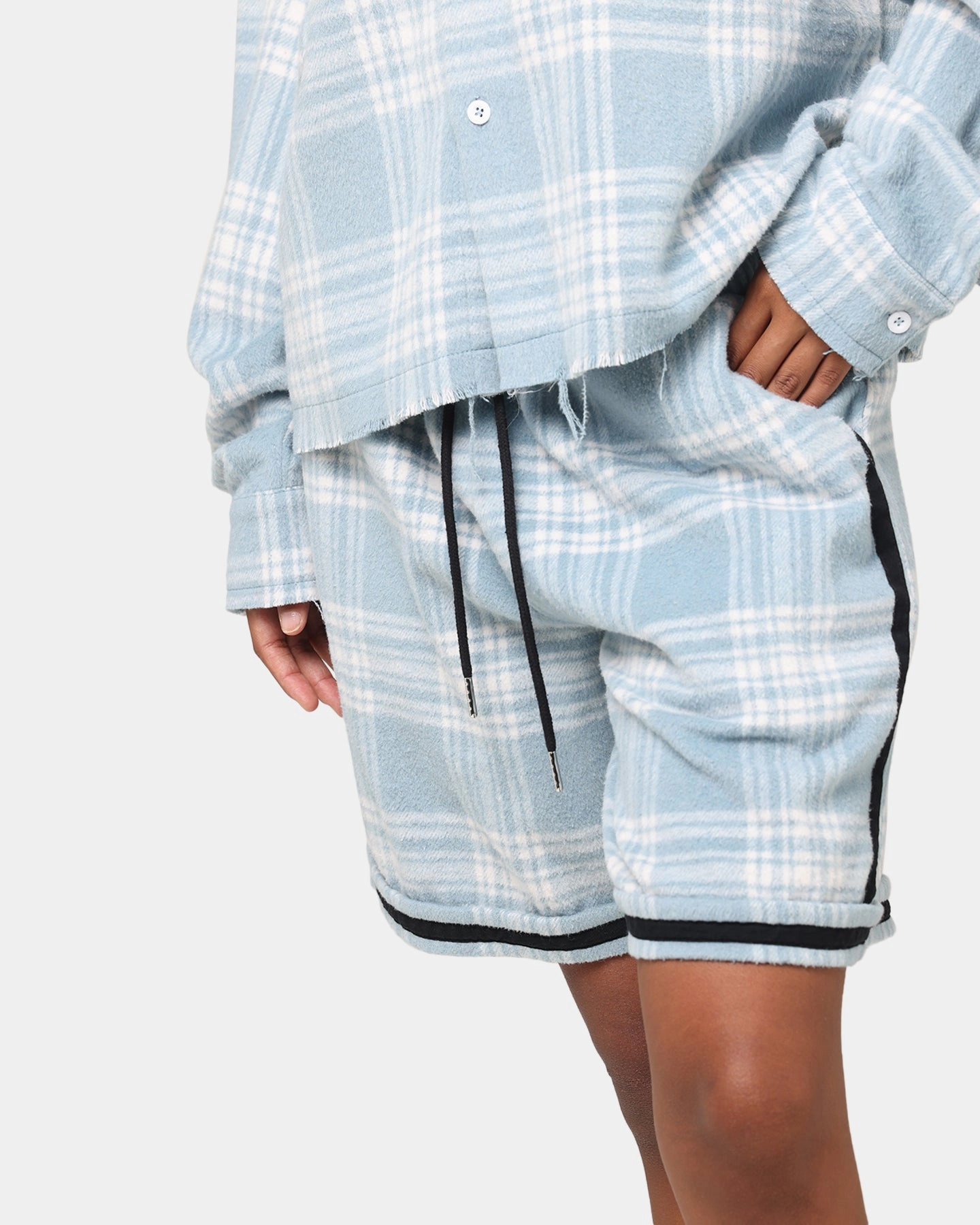 Street Chic XXIII Plaid Ball Shorts Blue