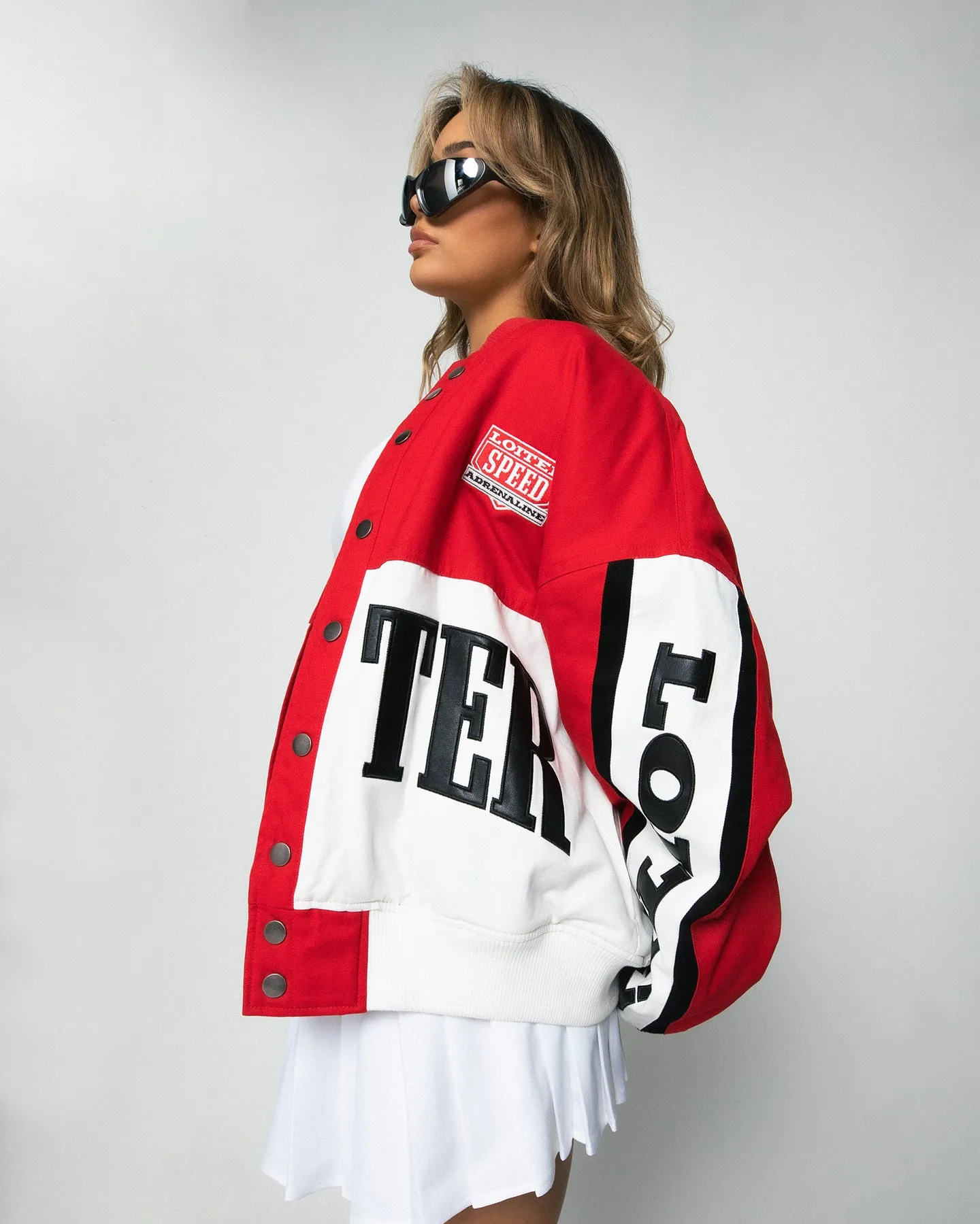 Loiter Motor Sport Jacket Red/Off White traveler