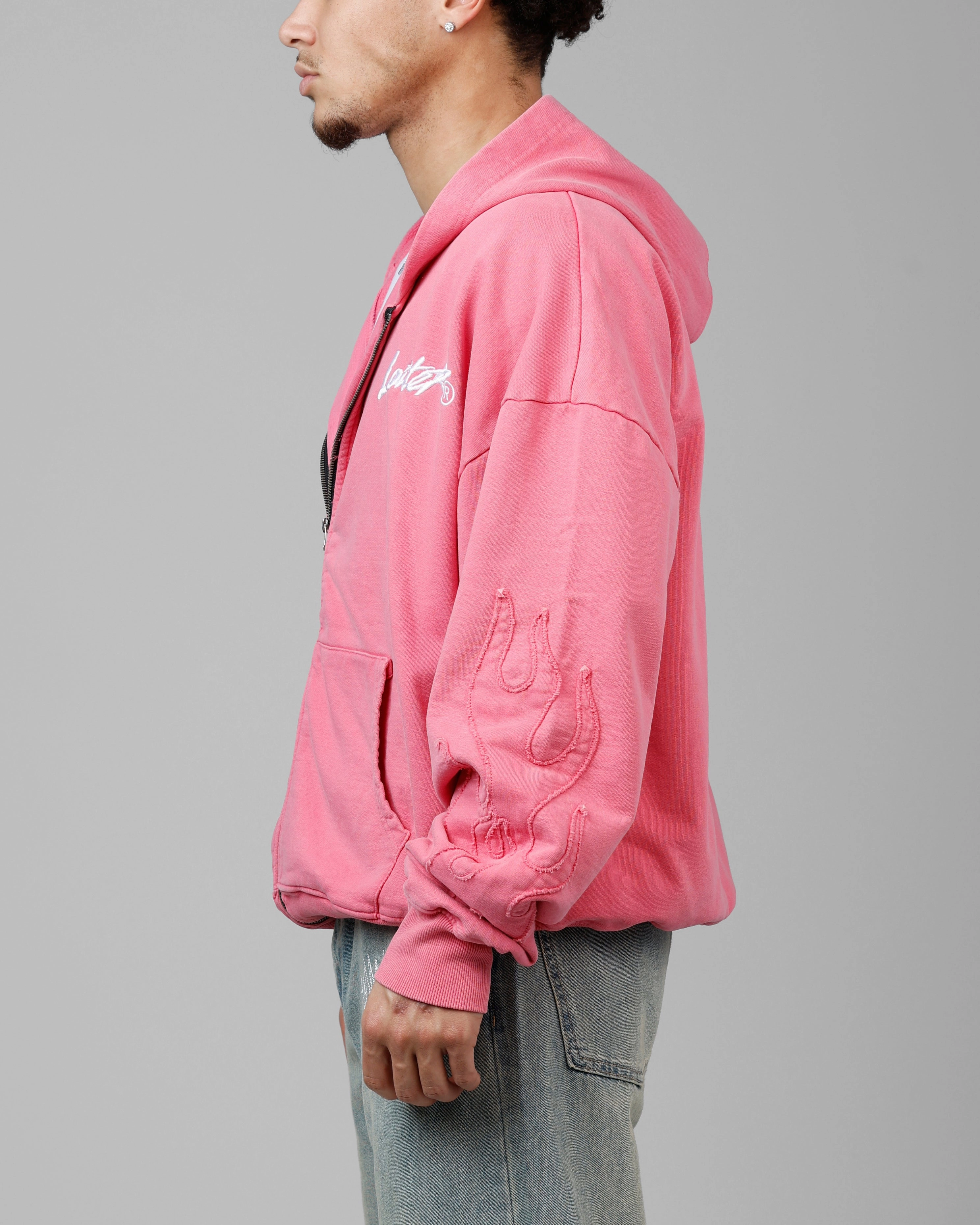 Loiter Inferno Hoodie Pink Quick Layering