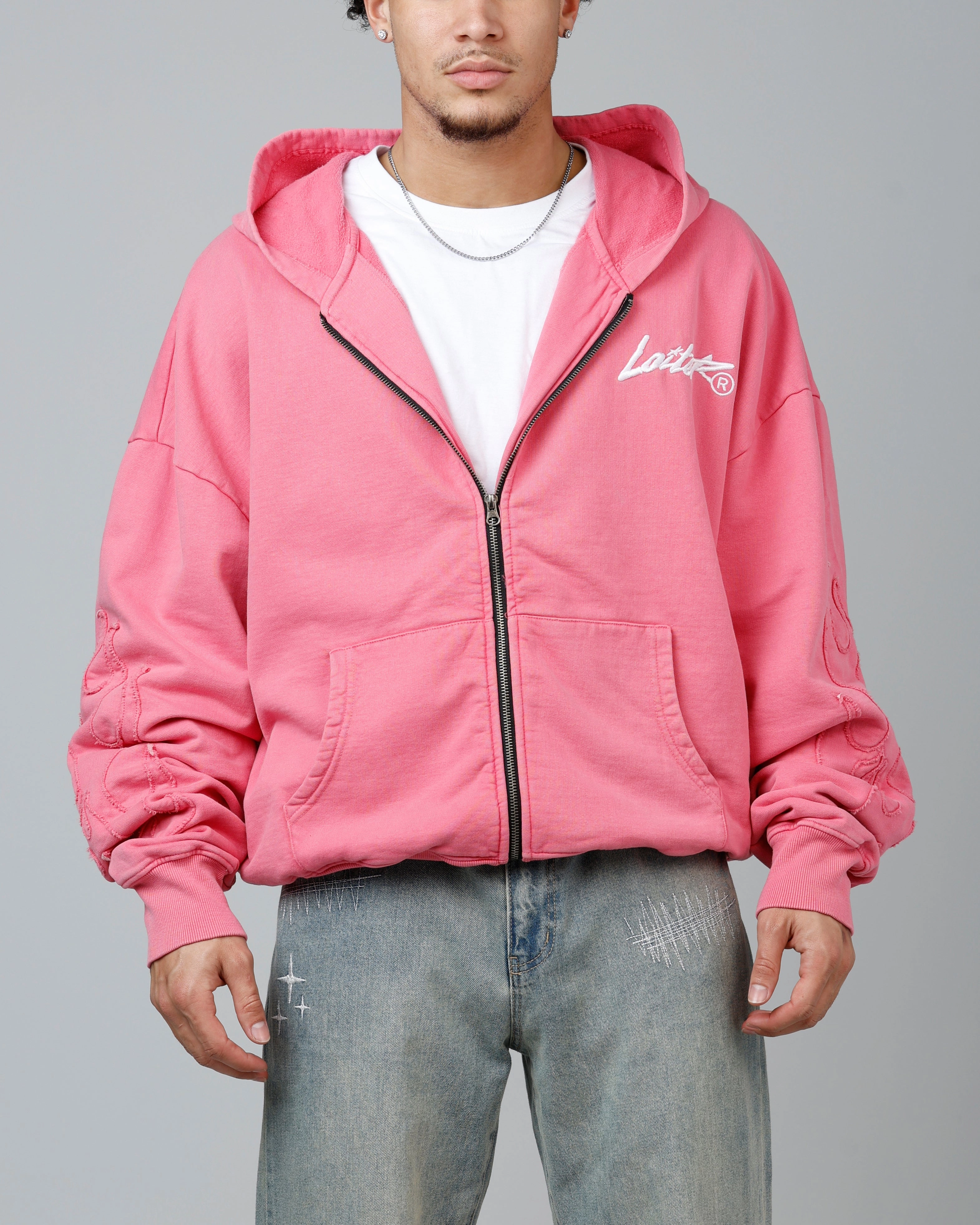 HighNeck Fresh Function Loiter Inferno Hoodie Pink