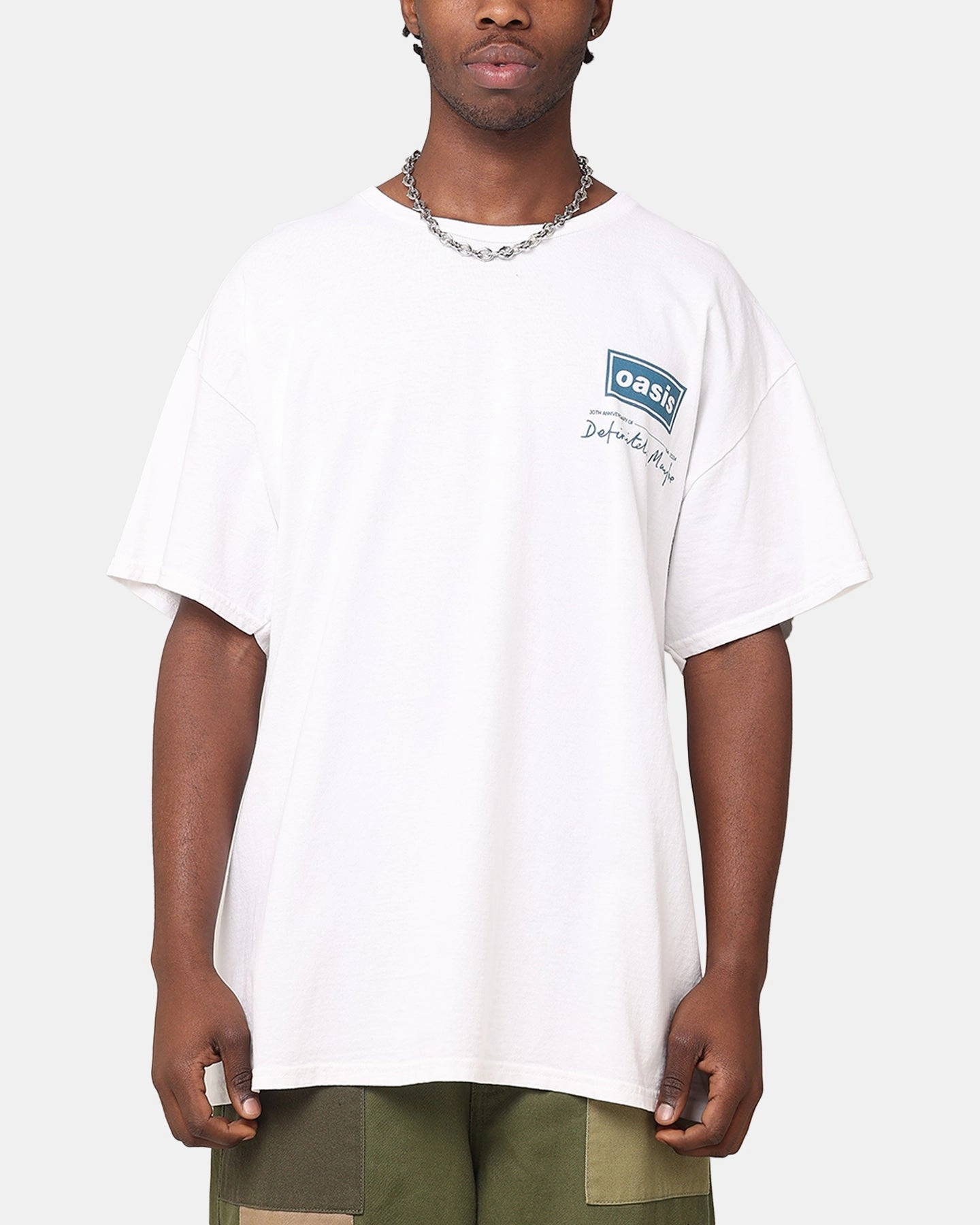 Oasis Definitely Maybe T-Shirt White Vintage Soft Feel yoga clothing