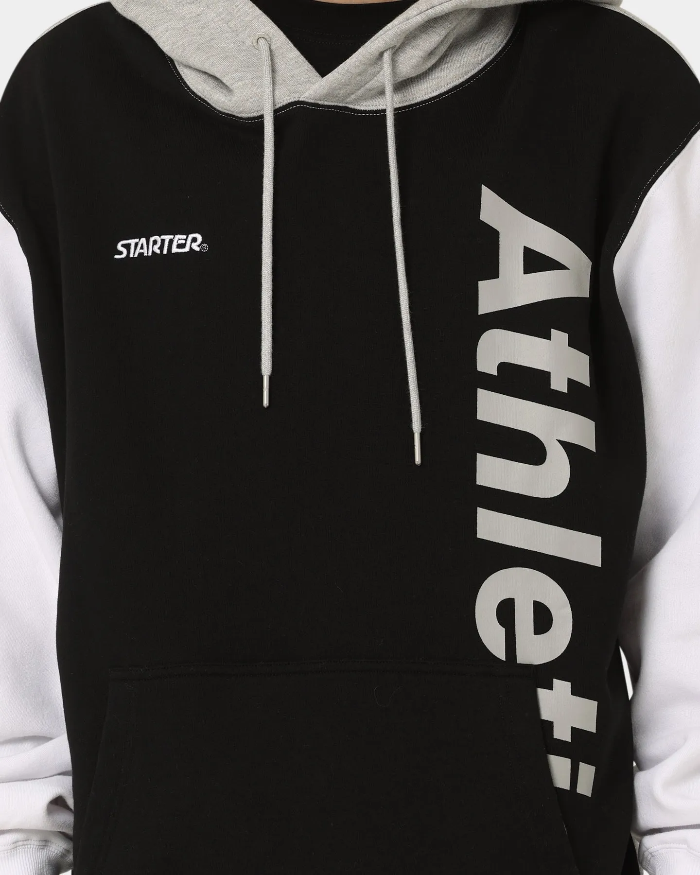 Starter Athletic Panel Hoodie Black/White Diploma