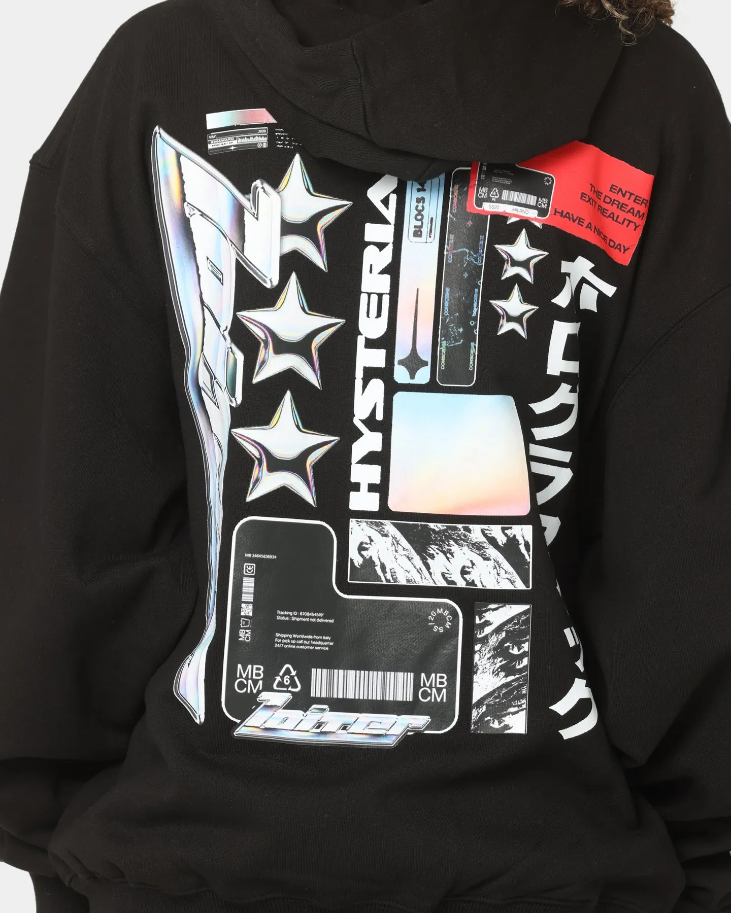 Poise suitable for group activities Loiter Constellation Hoodie Black