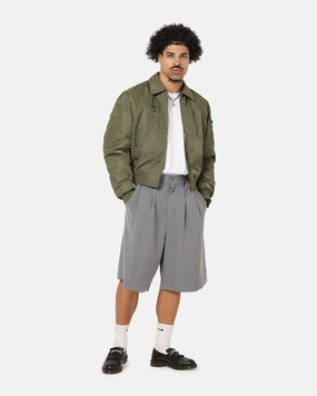 Sporty XXIII Collared Bomber Jacket Khaki