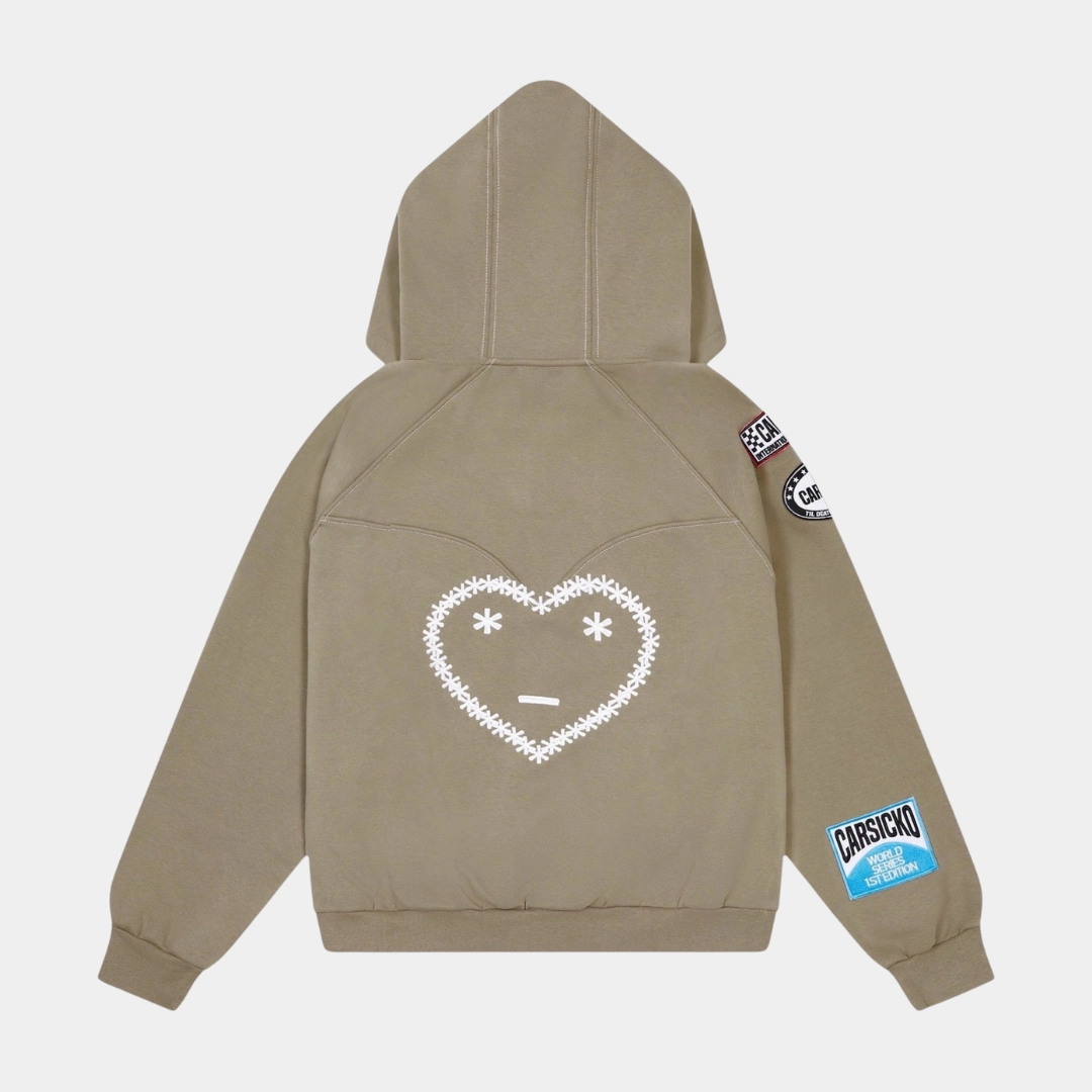 Carsicko Racing Club Hoodie - Cream Teenager outfit