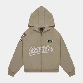 Carsicko Racing Club Hoodie - Cream hook DoubleLayered Insulation