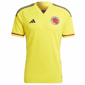 Colombia national team Home soccer jersey 2022/23 - Adidas Tagless Collar Sporty Chic