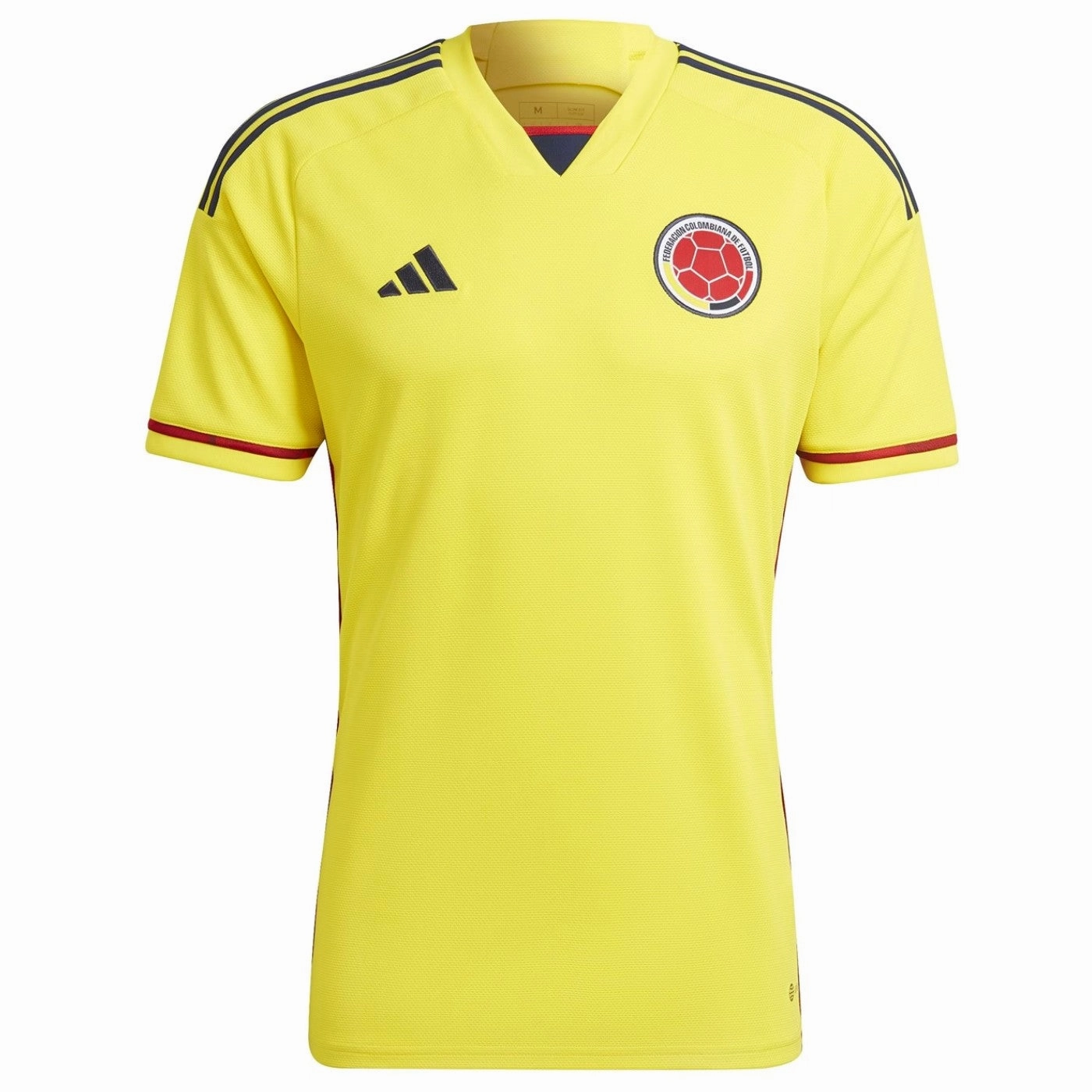 Colombia national team Home soccer jersey 2022/23 - Adidas Tagless Collar Sporty Chic