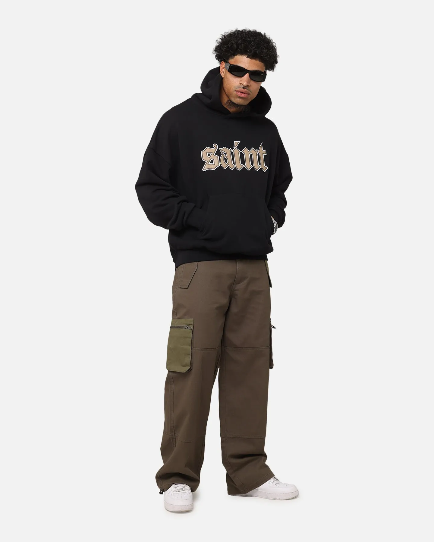 Imagine Indoor Saint Morta Cambronne Layered Boxy Hoodie Black/Stone