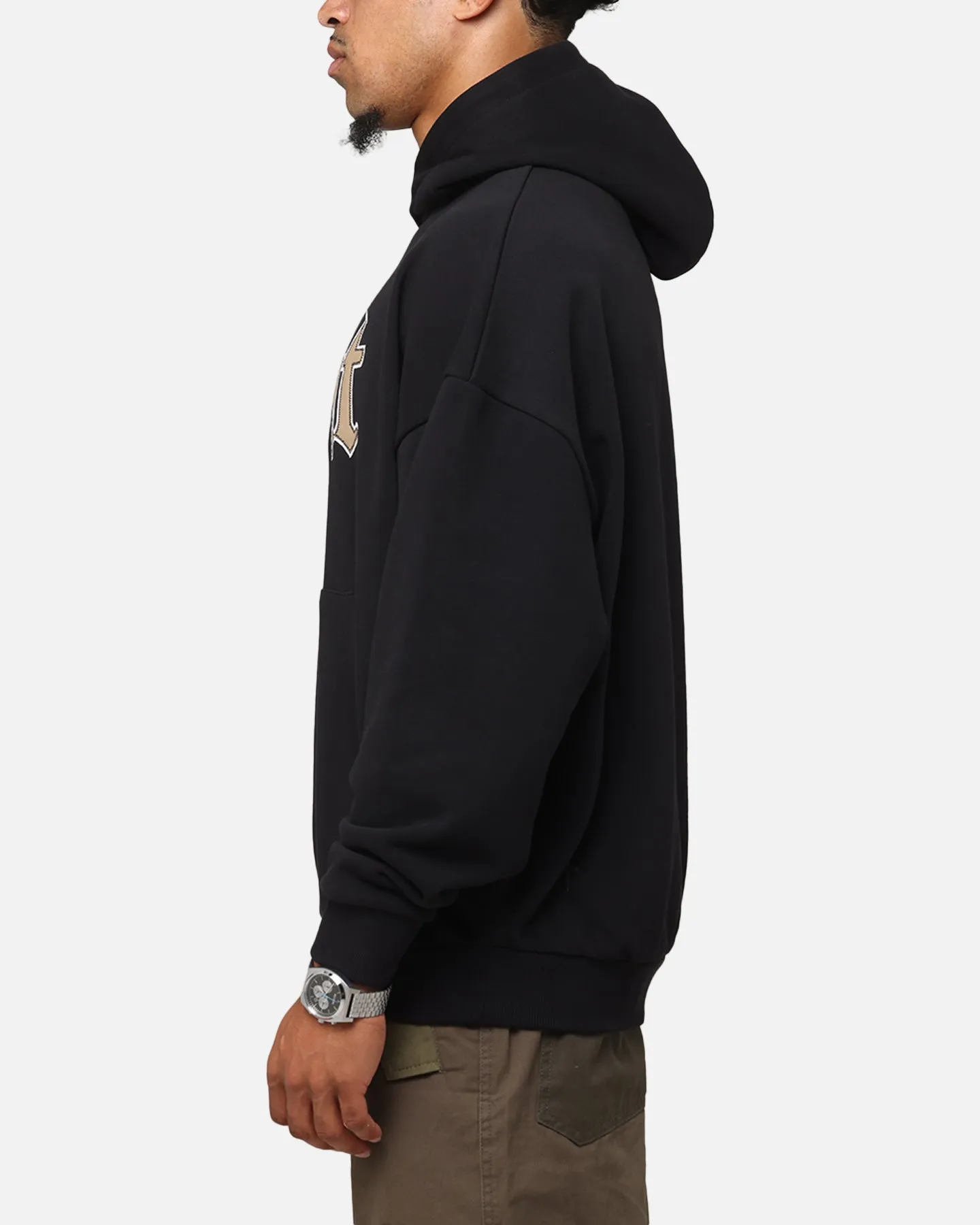 Quality Assurance Saint Morta Cambronne Layered Boxy Hoodie Black/Stone