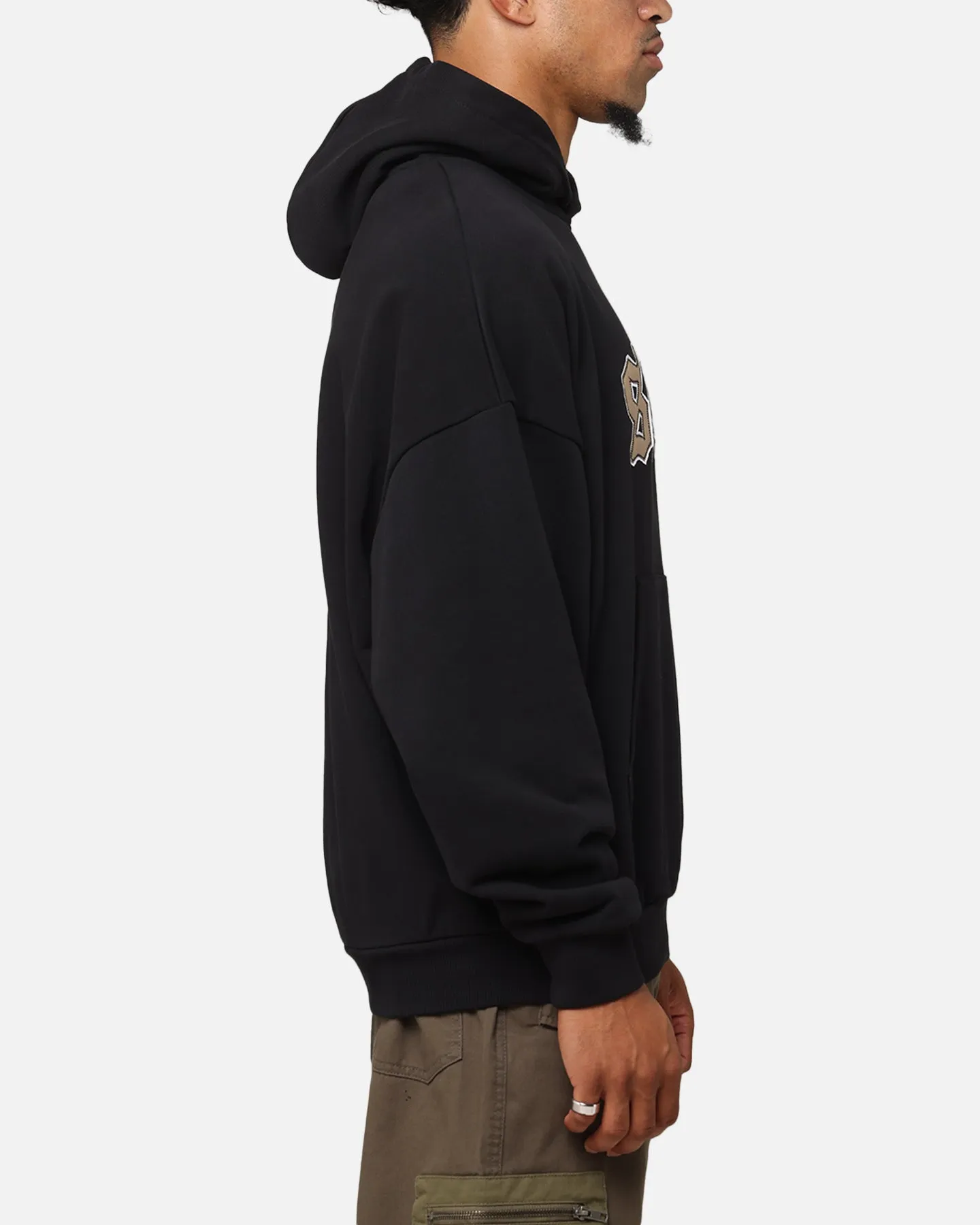 Affordable Saint Morta Cambronne Layered Boxy Hoodie Black/Stone