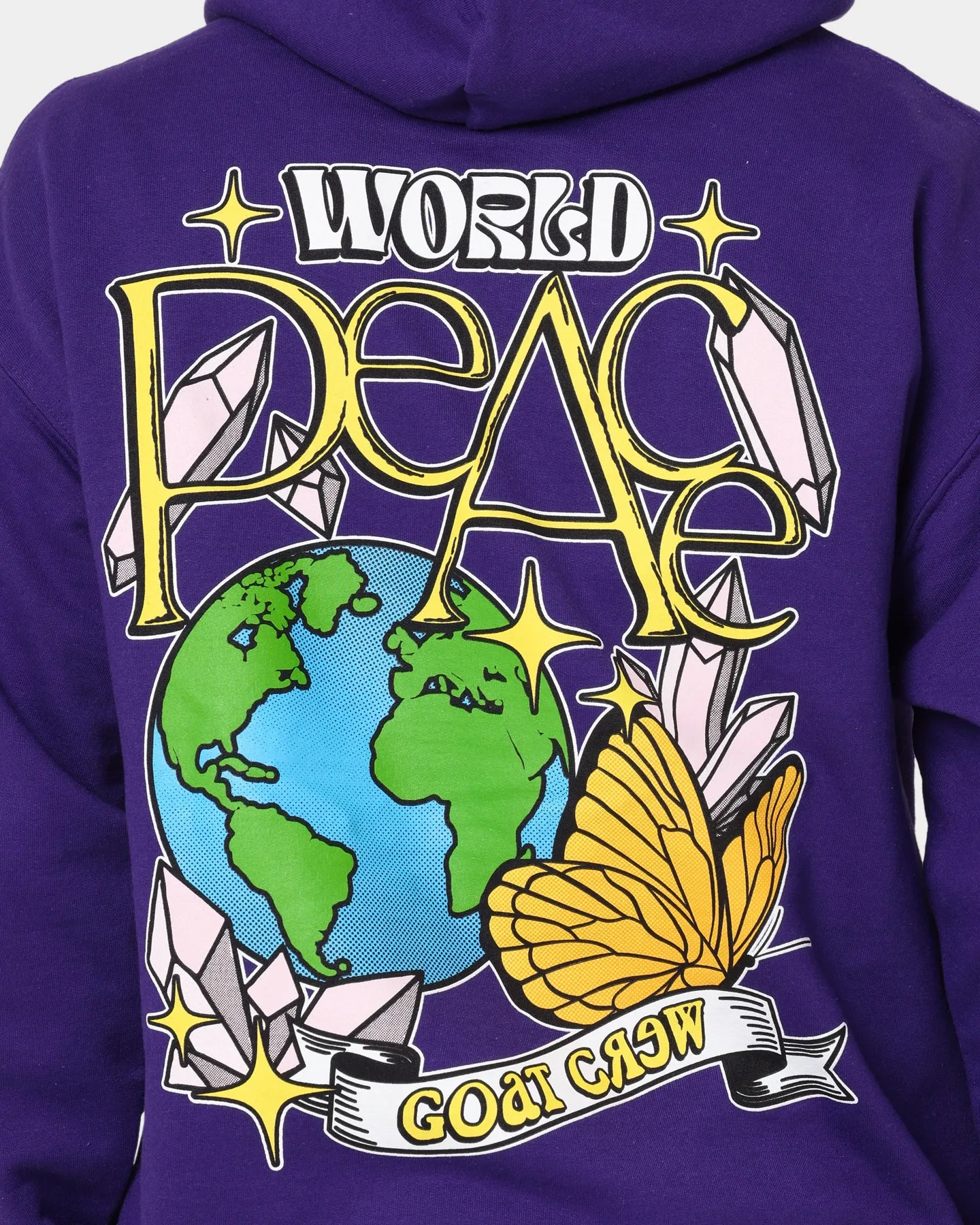 Brush pilots Goat Crew World Peace Hoodie Purple