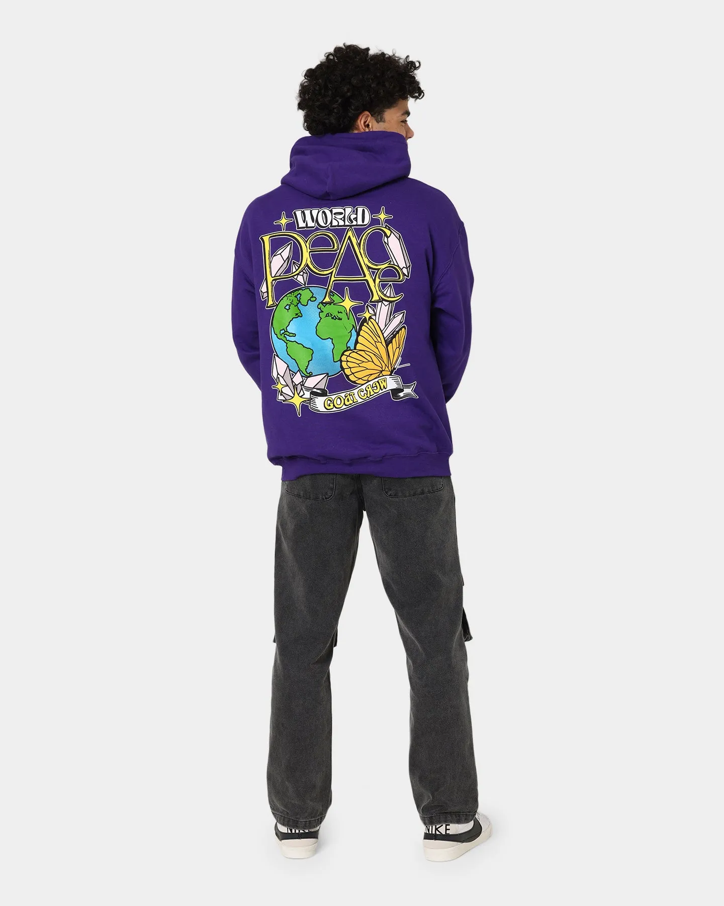 Protect Goat Crew World Peace Hoodie Purple