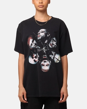 Rammstein Cracked Glass Vintage T-Shirt Black Vintage Soft Layering Linen blend