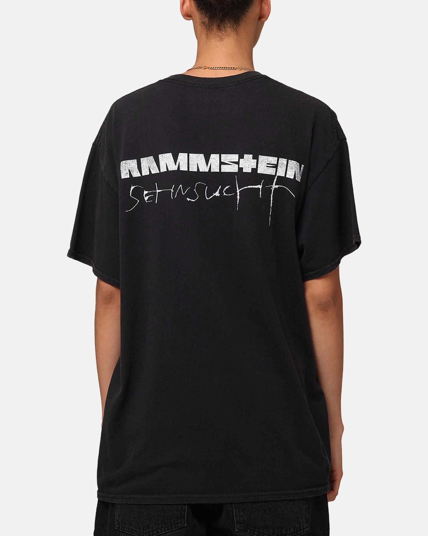 Rammstein Cracked Glass Vintage T-Shirt Black Vintage Casual everyday wear Trendy