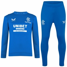 Stylish add-ons SweatWicking Lining Rangers Glasgow royal blue training sweat tracksuit 2022 - Castore