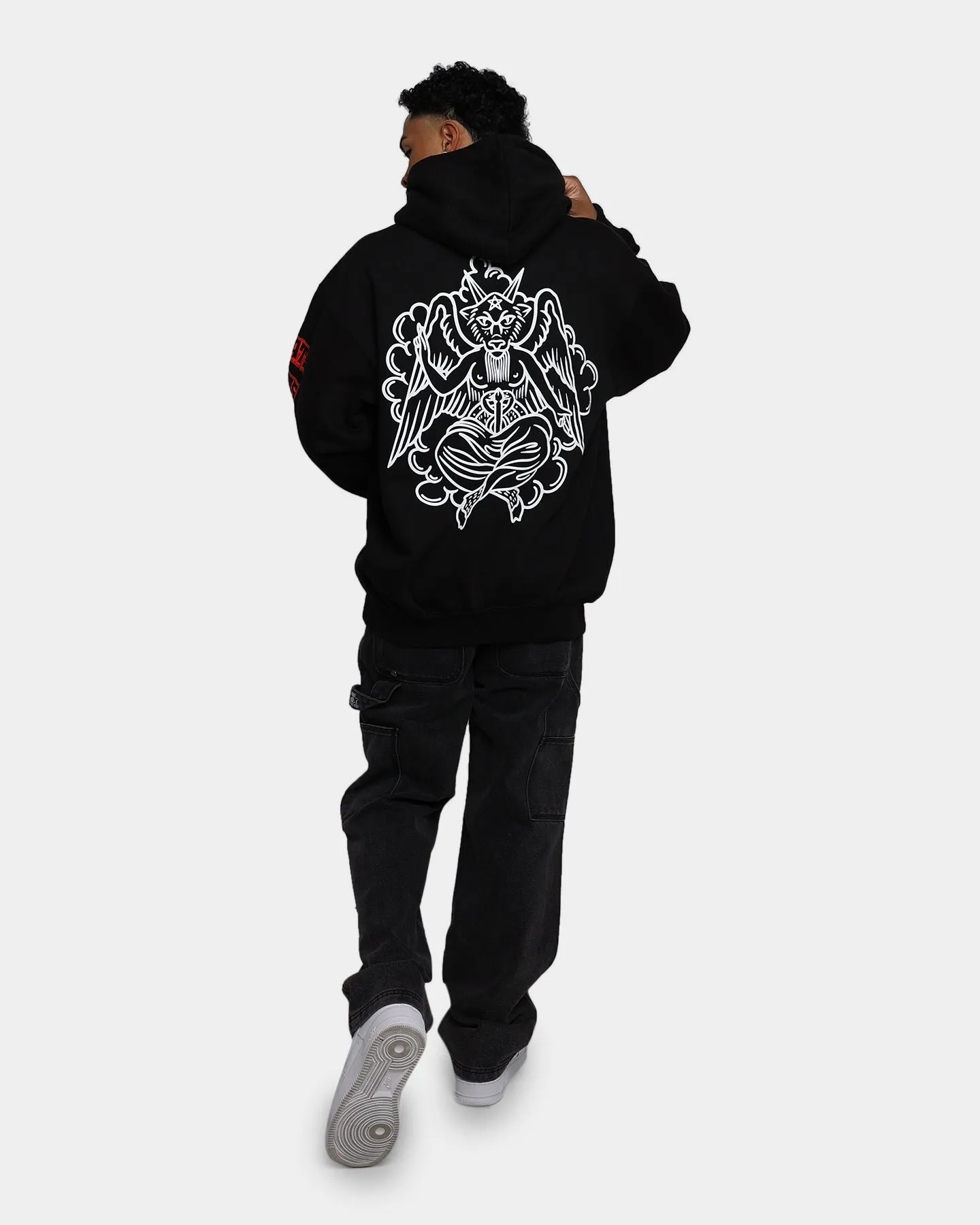 Rats Get Fat Baphomet Hoodie Black RipstopFabric Beret