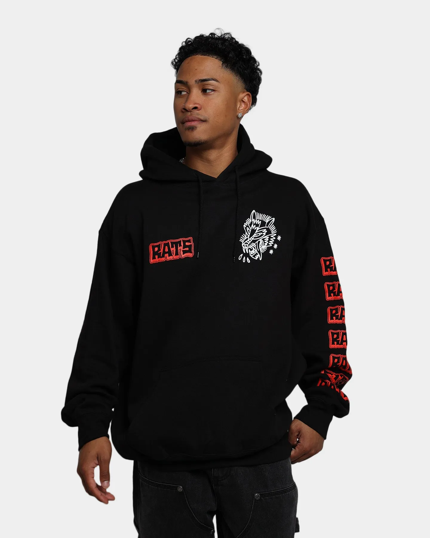 Rats Get Fat Baphomet Hoodie Black Connection