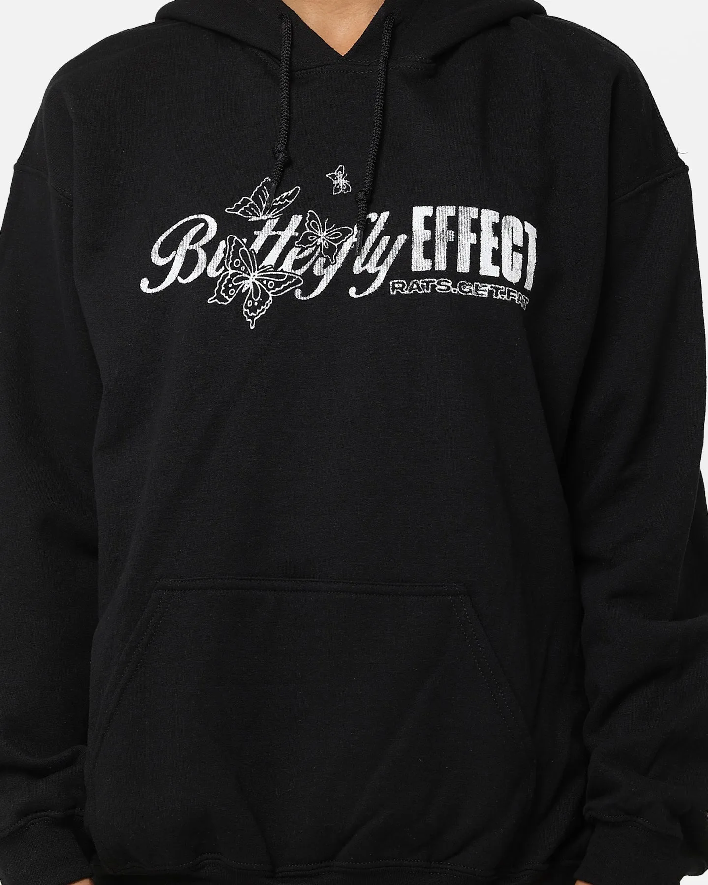 Smart Look Rats Get Fat Butterfly Effect Hoodie Black