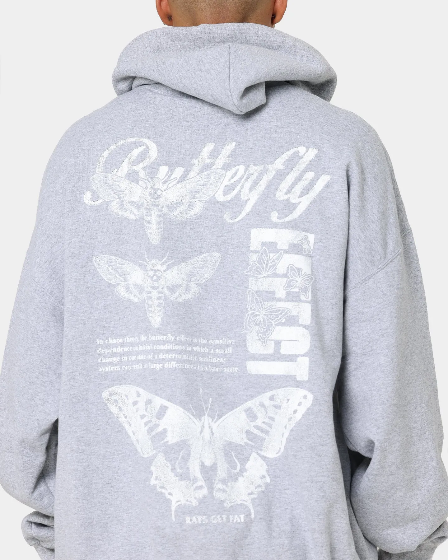 Rats Get Fat Butterfly Effect Hoodie Grey Patchwork Windproof Technology