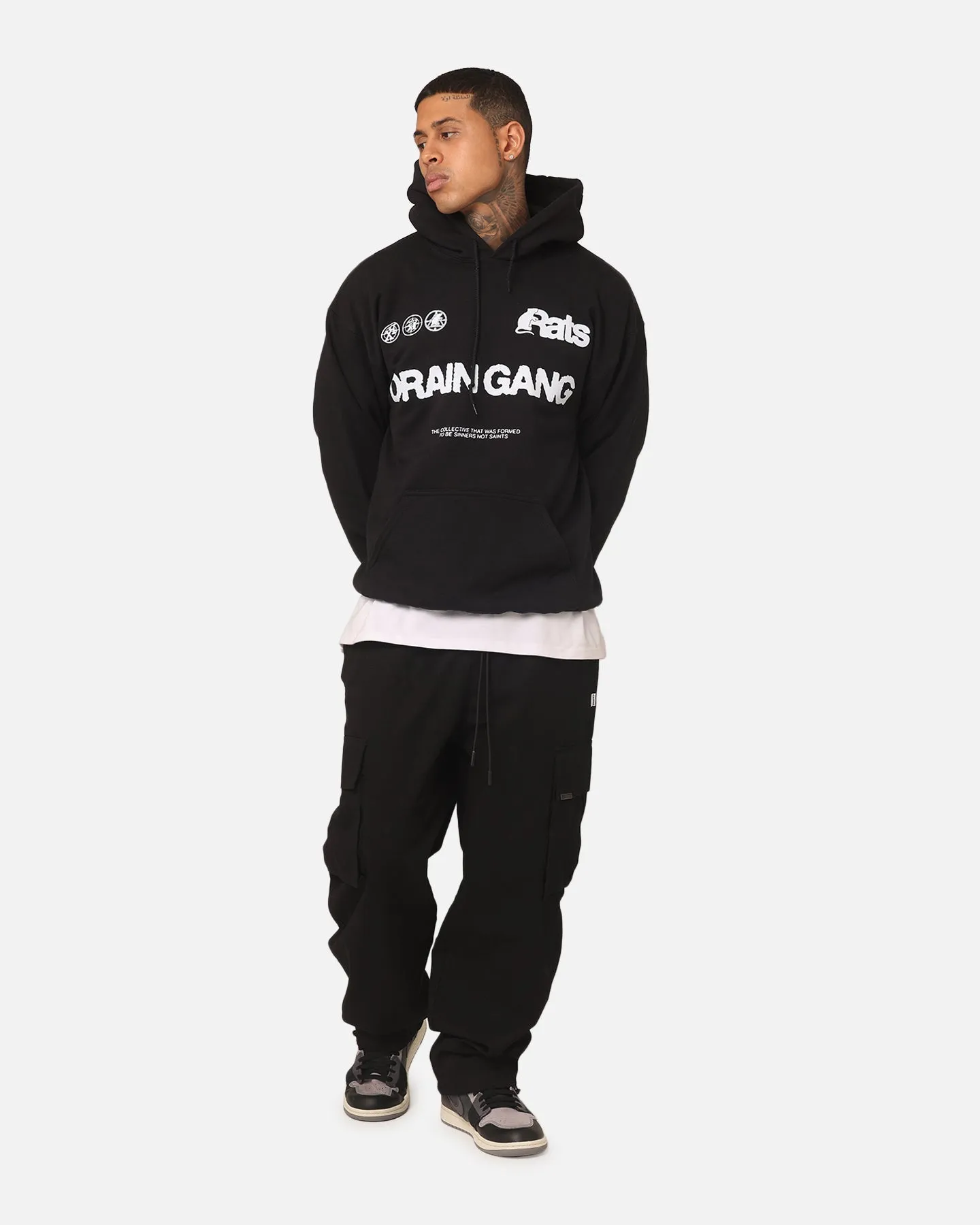 Tolerance Rats Get Fat Drain Gang Hoodie Black