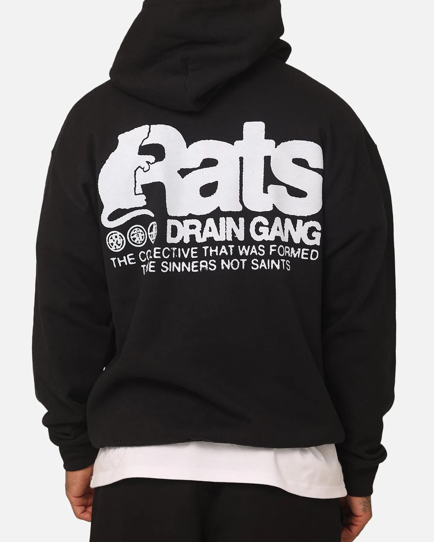 Honor MoistureWicking Rats Get Fat Drain Gang Hoodie Black