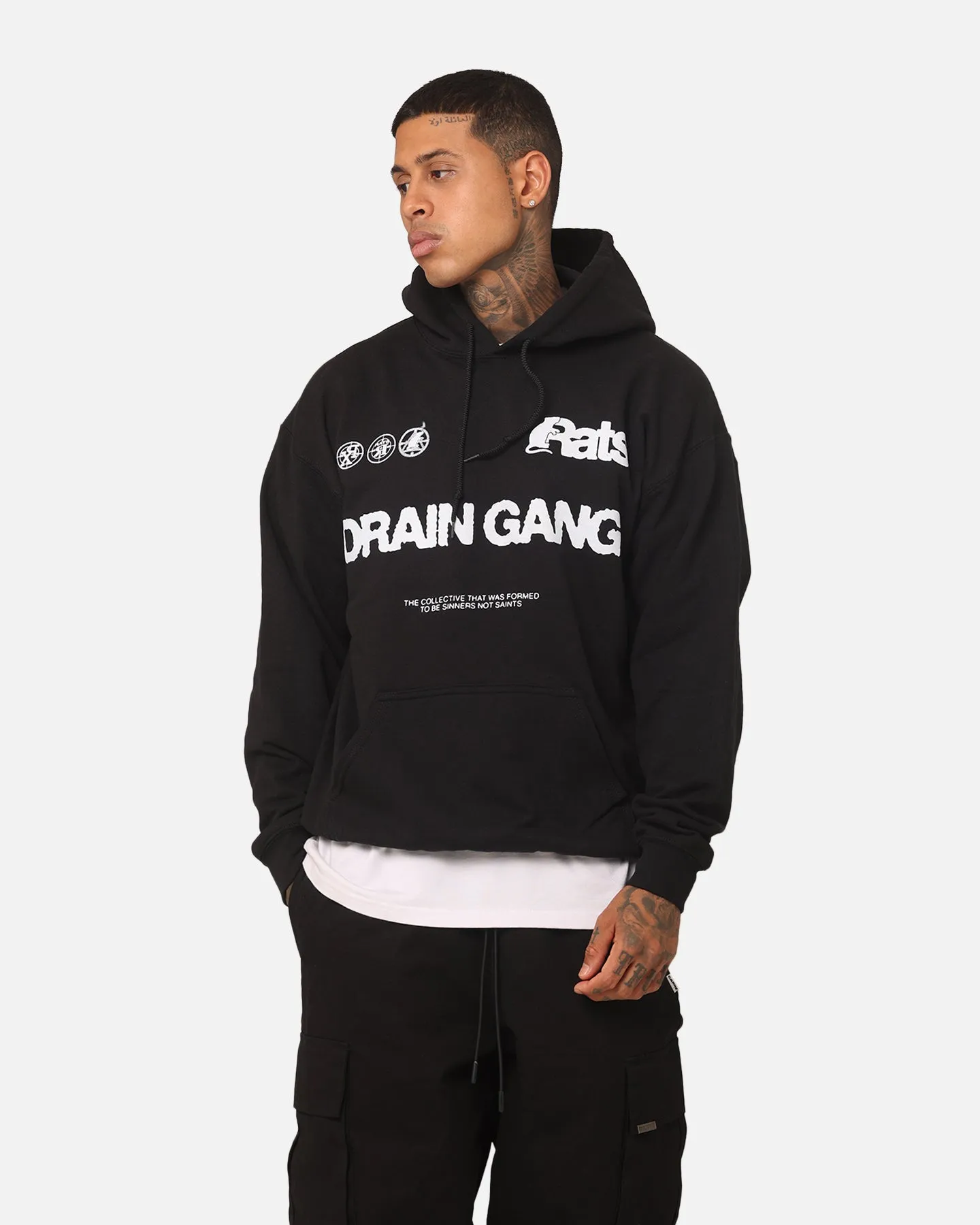 train journey Rats Get Fat Drain Gang Hoodie Black