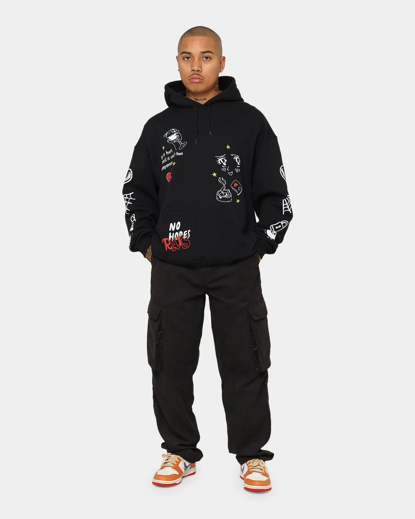Rats Get Fat No Hope Hoodie Black Motion Friendly