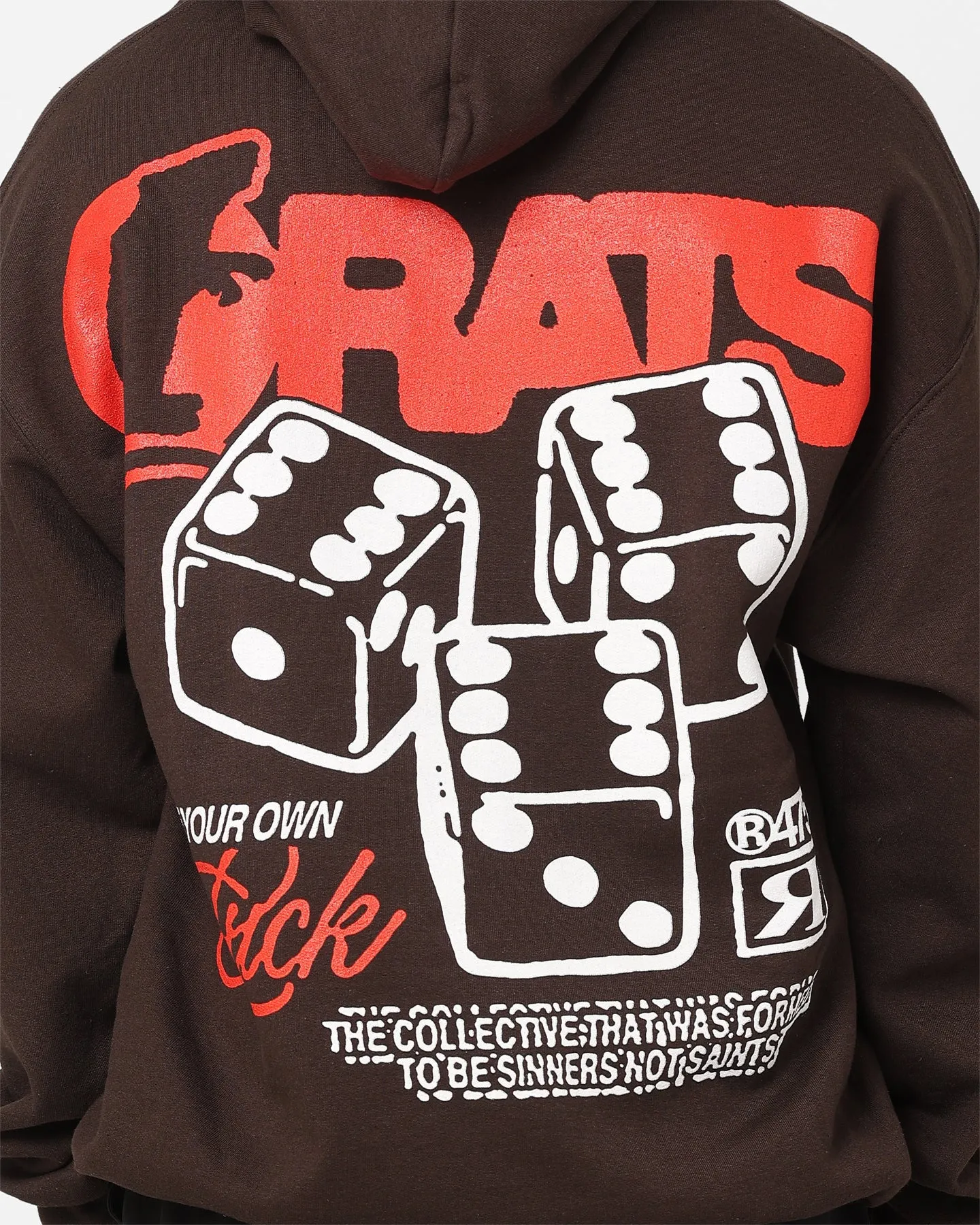 Rain Fit Rats Get Fat Own Luck Hoodie Brown
