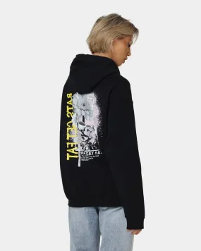 Weatherproof Zippers Rats Get Fat Paint Flower Hoodie Black