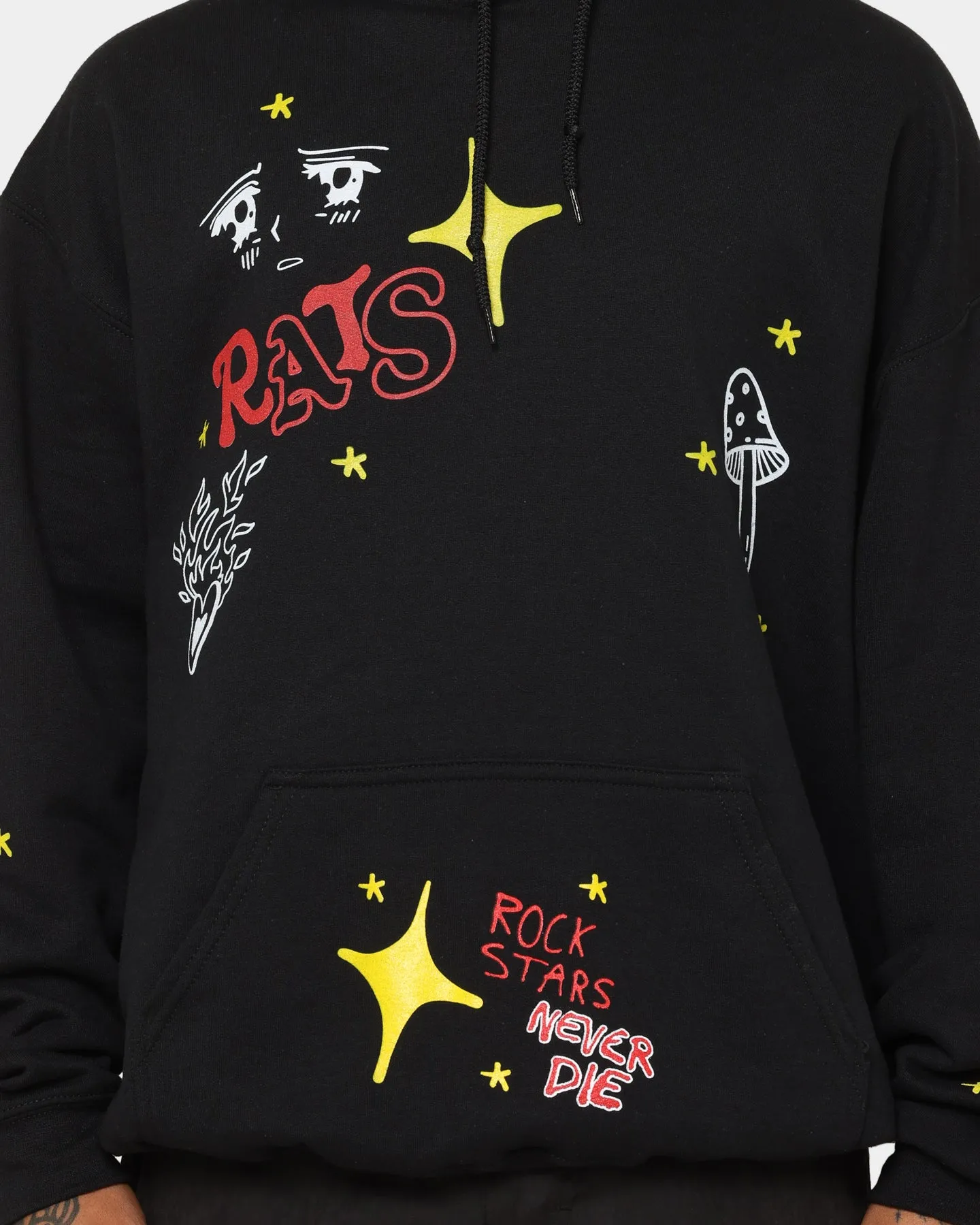 Rats Get Fat Sinners Hoodie Black insulated Investment
