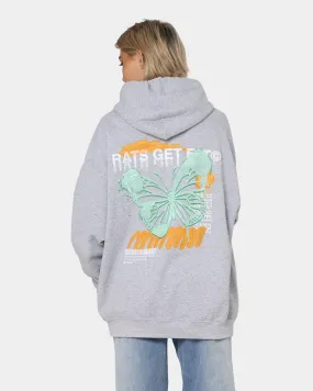 Rats Get Fat Spray Butterfly Hoodie Grey Notebook Bonnet