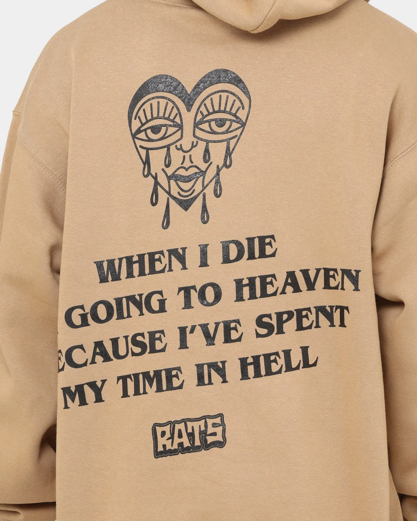 yoga enthusiasts Compliment Rats Get Fat When I Die Hoodie Sand