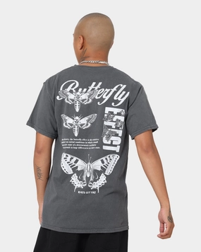 Rats Get Fat Butterfly Effect Vintage T-Shirt Off Black Thermal regulation