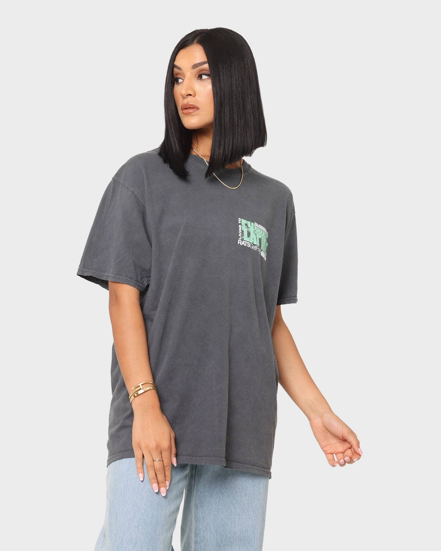 Rats Get Fat Expire Vintage T-Shirt Off Black High-End Quality Comfortable Wear