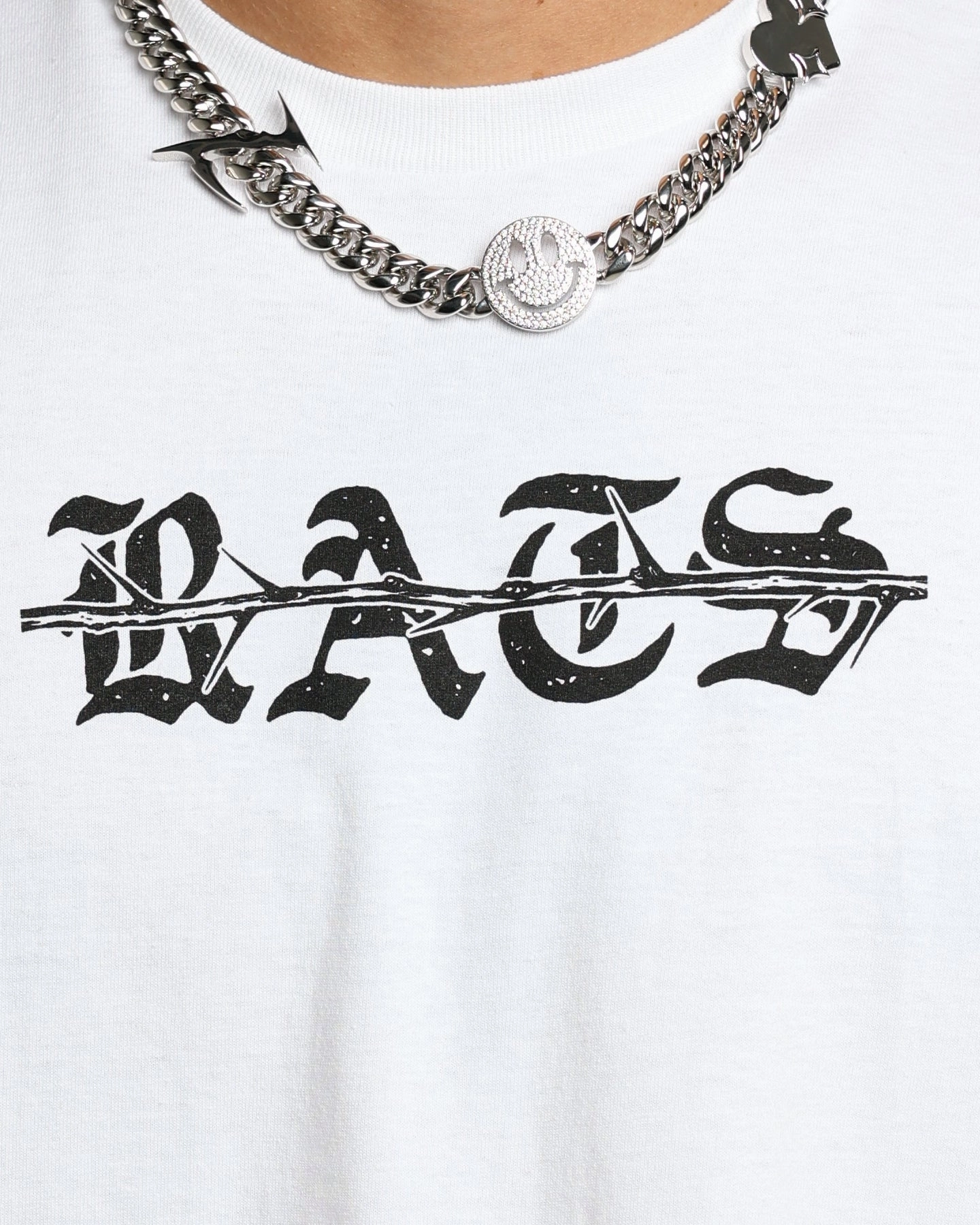 Rats Get Fat Flash Muscle T-Shirt White Contrast Inner Binding