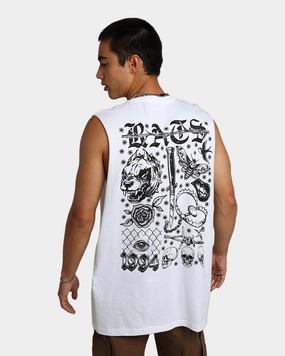 Weekend Style QuickDry Material Rats Get Fat Flash Muscle T-Shirt White