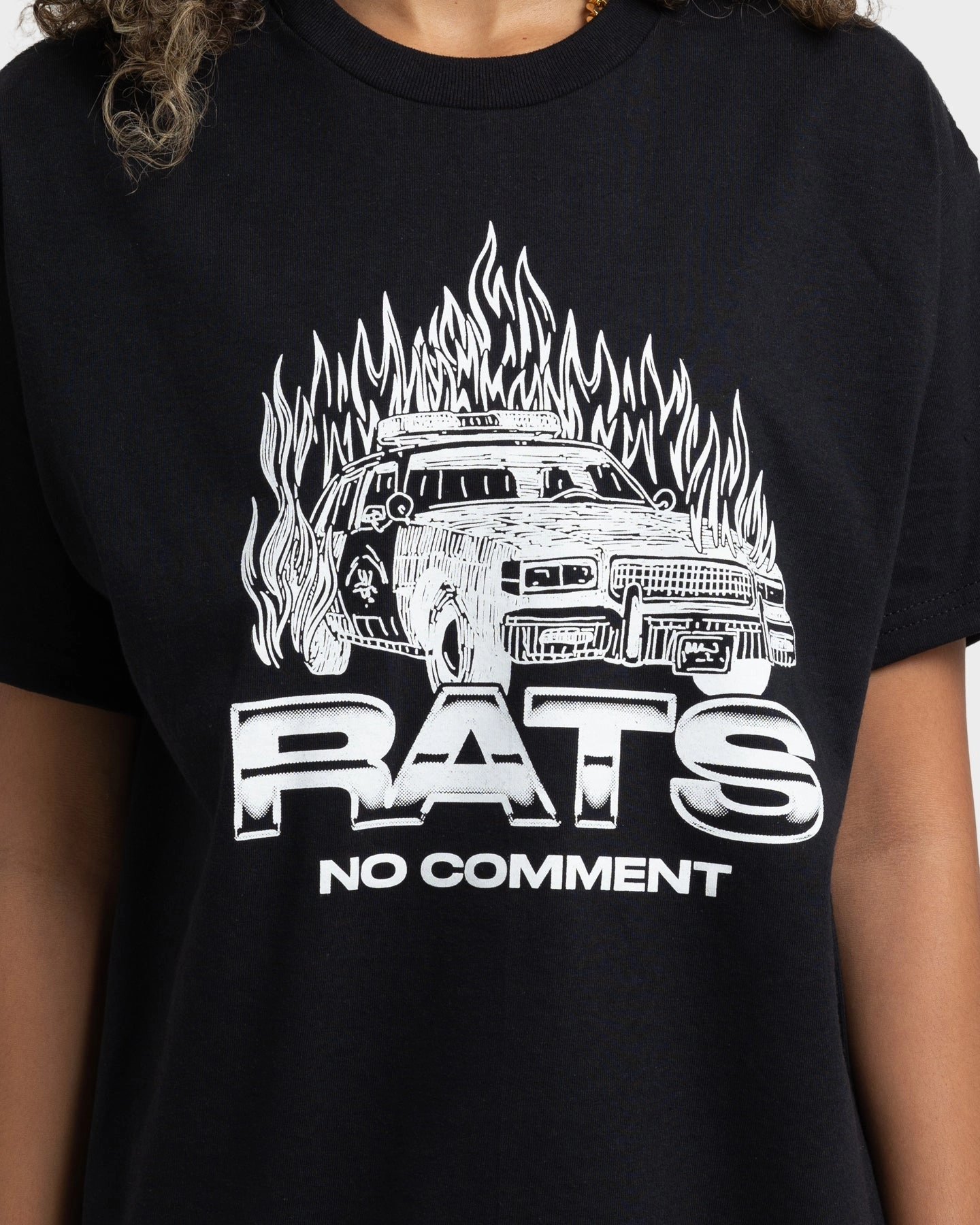 Rats Get Fat No Comment T-Shirt Black Perfect For Relaxing