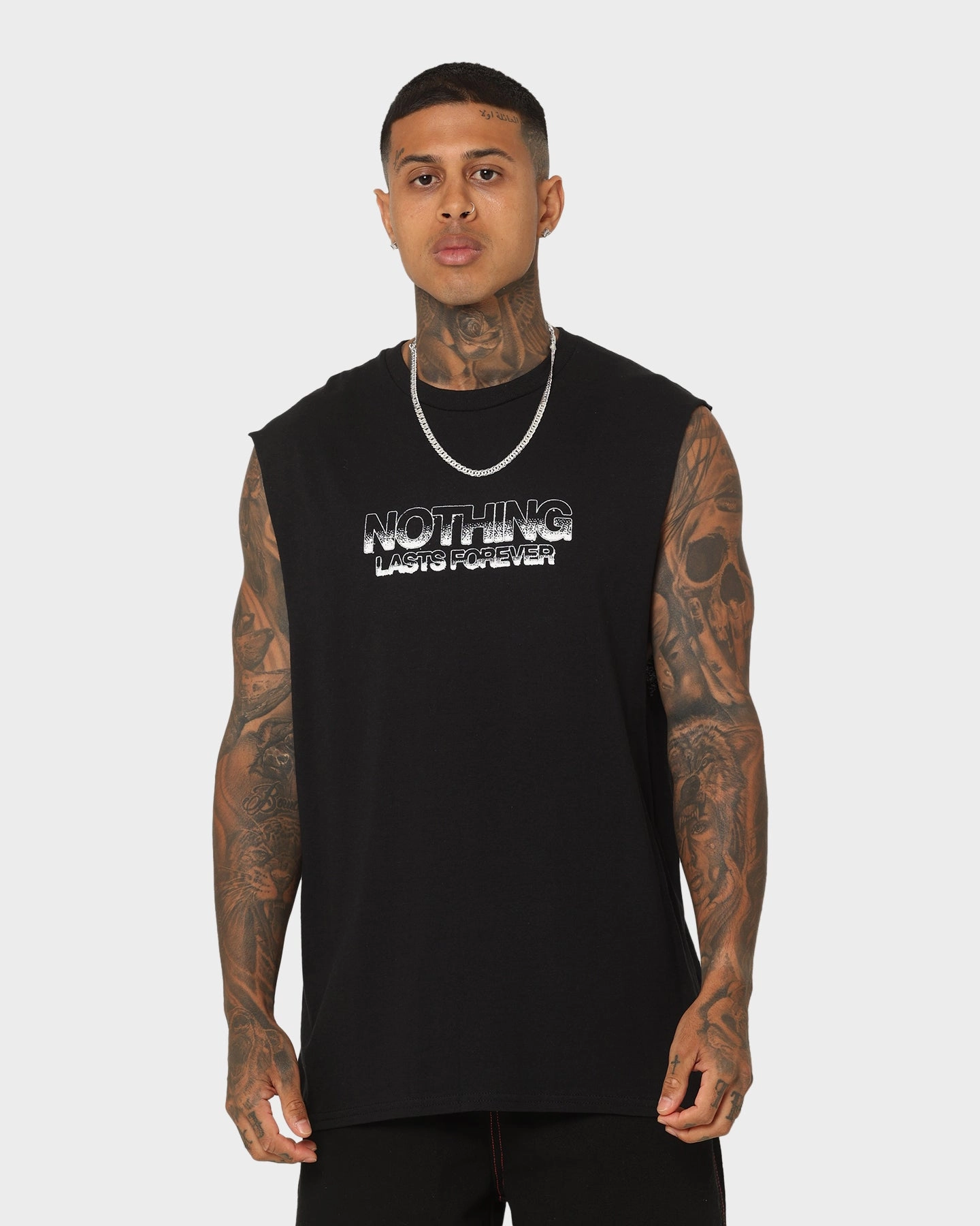 Sustainable Fibers Rats Get Fat Nothing Muscle T-Shirt Black