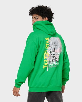 Rats Get Fat Paint Flower Hoodie Green Protective Style