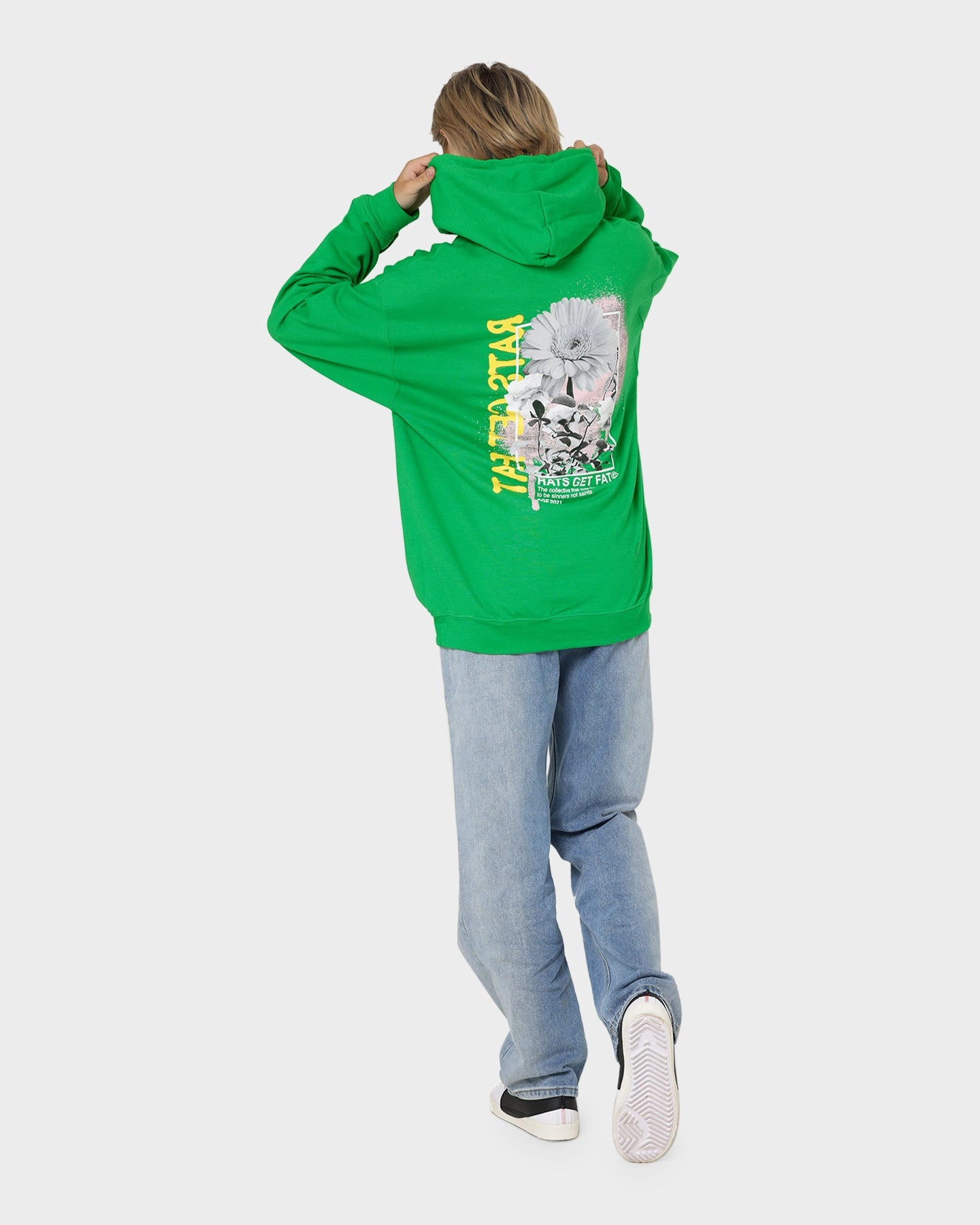 photographers Rats Get Fat Paint Flower Hoodie Green