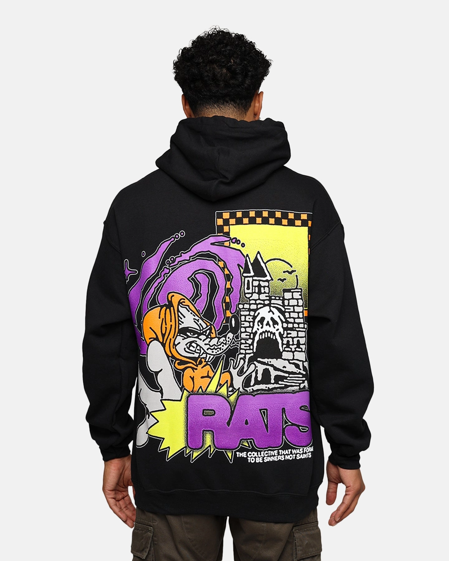 Rats Get Fat Ratpack Hoodie Black Versatile Layering Piece High Density Weave