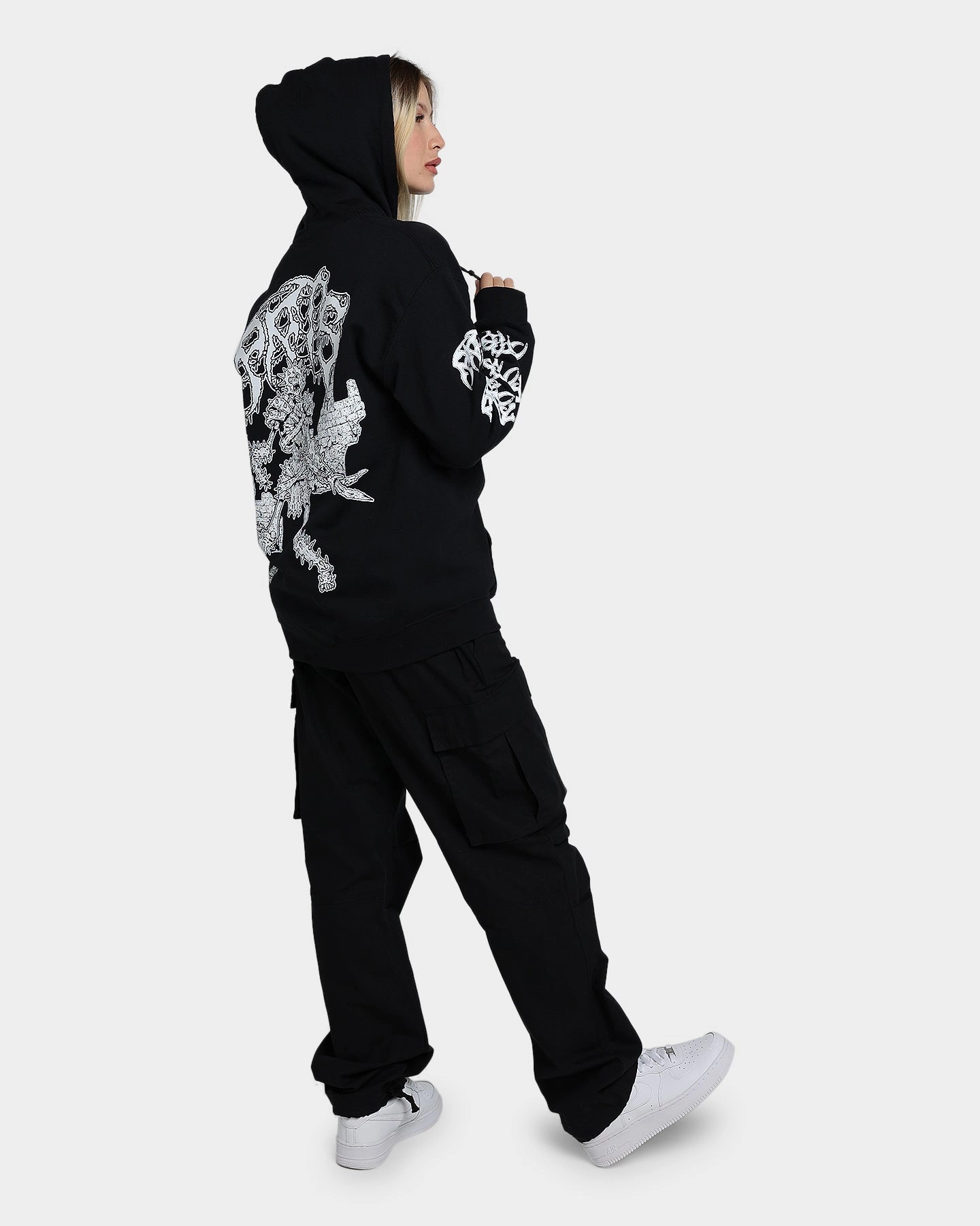 Rats Get Fat Rats Warrior Hoodie Black Premium Fit Light Reflective