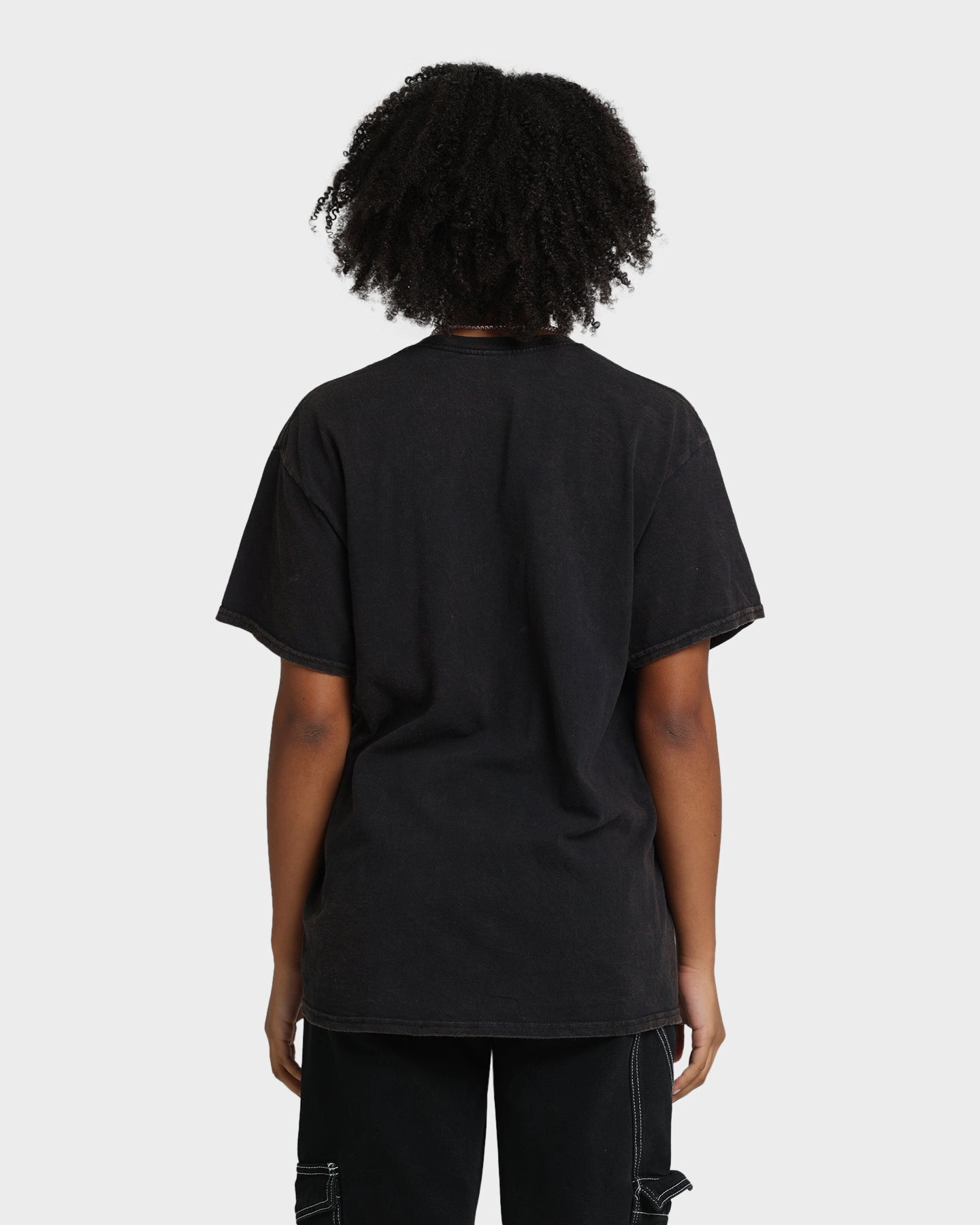 Rats Get Fat Scorpion T-Shirt Black Wash Minimalist Stitching