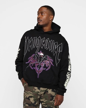 Rats Get Fat Vengeance Rhinestone Hoodie Black Urban Cool Enable