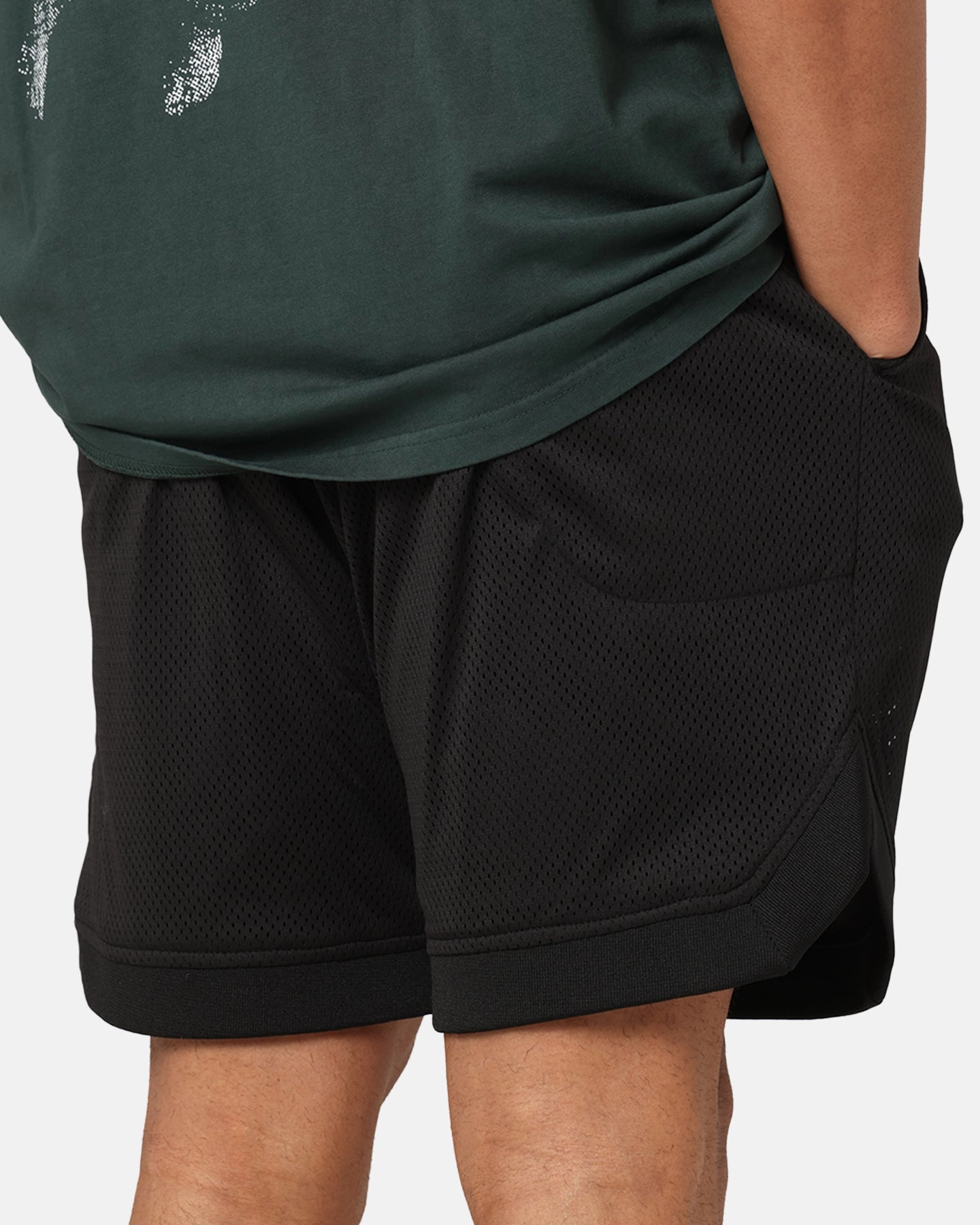 OdorControlTech Saint Morta Gothic Stack Basketball Shorts Black