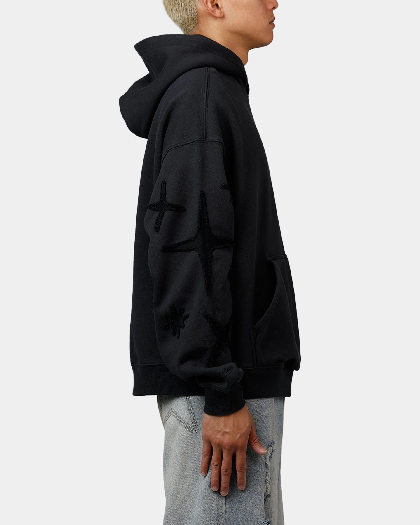 Mitchell & Ness Los Angeles Dodgers Starburst Hoodie Faded Black Gravity Defying Weight White